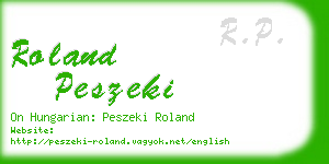 roland peszeki business card